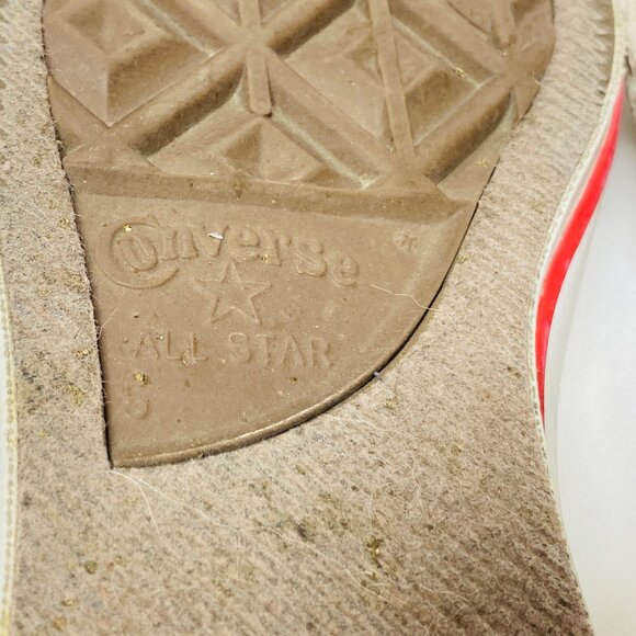 Converse All Star Yellow Red Canvas Low-Top Sneakers Sz Men 5 Women 7 Kamiakin - Picture 11 of 14